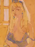 Yellow Window by Robert F.M. McInnis, 1989, oil on hard board, sold May 1997