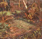 David John More, Forest Passage with Miniature Daffodils