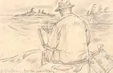 Will Ogilvie, A.Y. [Jackson] Sketching, 1962, graphite on paper
