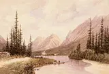Cleveland Rockwell, Forty Mile Creek Near Banff, 1905, watercolour on paper