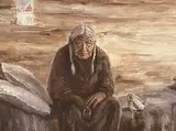 Allen Sapp, Grandmother Holding Medicine Bag