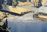 Margaret Shelton, Ed. 2, Johnson's Canyon #52/100, 1943, colour lino block on paper