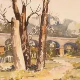 Mildred Valley Thornton, Untitled - Trees and Bridge