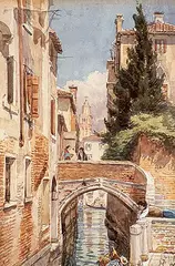 Charles Jones Way, Venesia, watercolour on paper