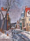 Lucienne Boucher Zegray, First Snow, Rue St. Ursule, Que.