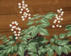 A. J. Casson, Winter Berries, 1920, colour silkscreen on wood veneer