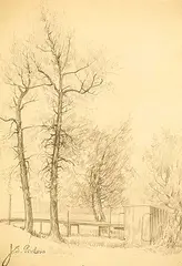 John Sloan Gordon, Untitled - The Dock, graphite on paper