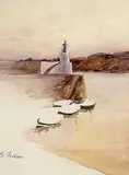 John Sloan Gordon, Untitled - The Light House, watercolour on paper