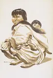 James Archibald Houston, Untitled - Eskimo Mother, watercolour on paper