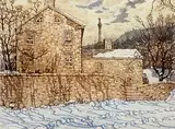 Nicholas Hornyansky, House of the Colonial Advocate, colour etching on paper