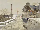 Robert Pilot, Untitled - Quebec Scene in Snow, silkscreen on paper