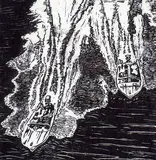 Winifred Polley, In the Narrow #2/50, wood block on tissue