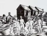 Clifford Foard Robinson, Cult B#1/10, wood block on paper