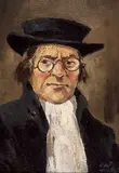 Bertram Wardle, Mr. Stiggins - Pickwick Paper - Charles Dickens, oil on canvas board