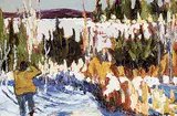 Jack Winn, Self Portrait in Quebec, 1995, oil on hard board