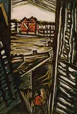 Alistair Macready Bell, Wapping #1/15, 1953, colour wood block on paper