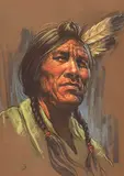 Harley W. Brown, Untitled - Indian Brave
