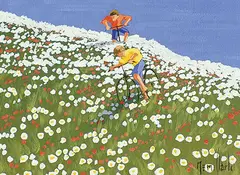 Rémi Clark, Fleurs sur Fleurs, acrylic on canvas