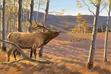 C. Dave Hiebert, Tending the Herd, 1990, acrylic on masonite