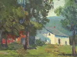 Minnie Kallmeyer, Untitled - Spring Day, oil on canvas board