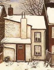 On Northcote Ave. by John Kasyn, oil on wood board, sold Nov 1996