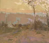 Untitled - Evening Dusk by Elizabeth Annie McGillivray Knowles, 1910, oil on canvas, sold Nov 1996
