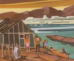 Paul Tex Lecor, Le Depart, oil on canvas