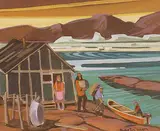 Paul Tex Lecor, Le Depart, oil on canvas