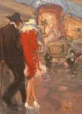 Ernest Marza, The Ritz, oil on canvas