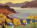 Jacques Poirier, Scene d'Aurore, oil on canvas