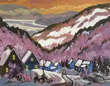 Jacques Poirier, Quand Meurt le Jour, acrylic on canvas