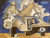Karl Spreitz, Untitled - Abstract Composition, 1976, mixed media on paper