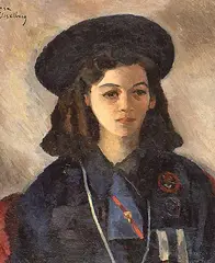 Rose Wiselberg, Untitled - Portrait of a Young Woman, oil on canvas