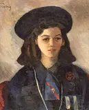 Rose Wiselberg, Untitled - Portrait of a Young Woman, oil on canvas