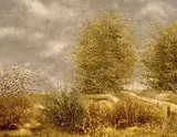 Om Atman Bulik, Manitoba Scenery, 1973, acrylic on masonite