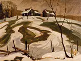 Robert Lee Chadwick, Spring Rains, Ontario, oil on canvas board