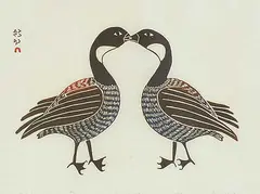 Egevadluq Ragee, Neleet #39/50, 1973, colour relief print on paper