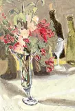 Gabor L. Nagy, Apple Blossoms, oil on paper laid down on foam board