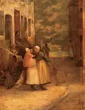 David Patan, Dieppe Fishwives, 1897, oil on canvas