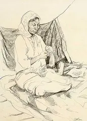Susan Ross, Robina, Big Trout Lake, 1969, pencil on paper