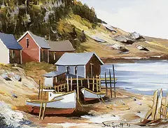 Don Scott, Digby, N.S., 1975, oil on wood board