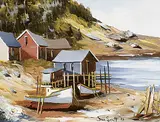 Don Scott, Digby, N.S., 1975, oil on wood board
