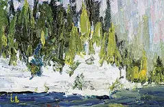 Jack Winn, Lake Timiskaming, 1995, oil on canvas board