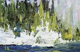 Jack Winn, Lake Timiskaming, 1995, oil on canvas board