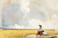 Frederick George Cross, Hailed Out, 1930, watercolour on paper