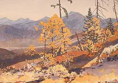 Robert Guest, Fall Colour, High Country, 1995, watercolour on paper