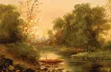 Samuel C. Hawksett, On the River Jaune, Quebec, 1860, oil on paper board