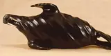 Nuyaliaq Qimirpik, Walrus, 1991, carving in black stone