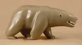 Lucassie Takatak, Bear, carving in light grey stone