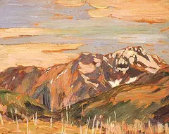 Above the Skeena River, 1926 by A. Y. Jackson, 1926, oil on panel, sold Apr 1996